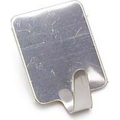 100PZ GANCI ADESIVI INOX - mm.25x33h.