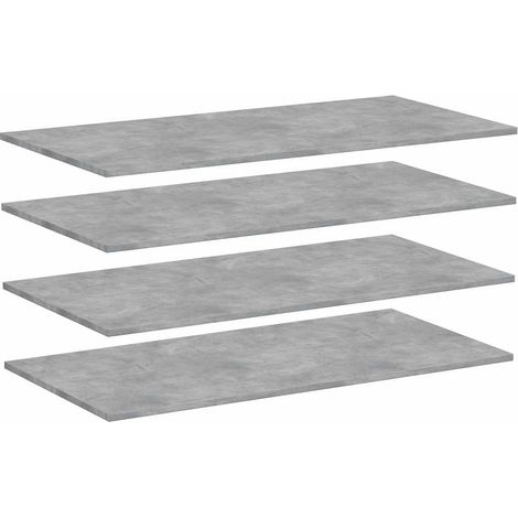 Maison Exclusive - Bücherregal-Bretter 4 Stk. Betongrau 100x50x1, (1/5)
