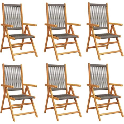 Maison Exclusive - 6-teiliges Set verstellbarer Klappstühle aus g (1/5)