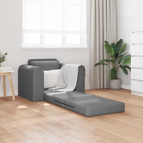 vidaXL Sofá Cama Plegable Gris oscuro 98 x 71 x 83 cm tela (1/5)