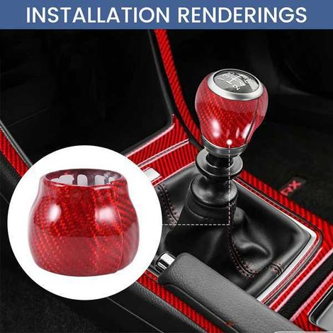 Decorative carbon fiber gear shift knob for Subaru WRX 22-23 (1/5)