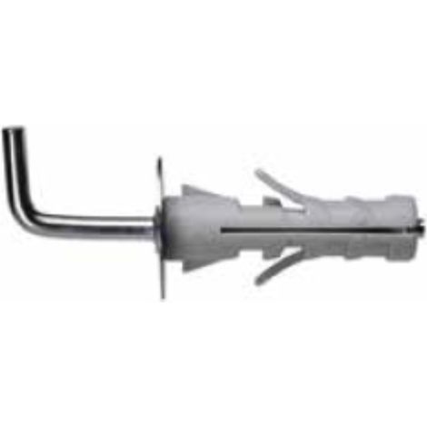 UNIFIX - 6 PEZZI - TASSELLO IN NYLON CONPITONERIA A GANCIO LUNGO 12MM