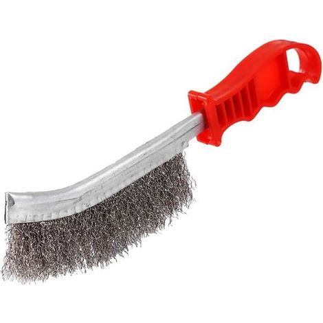 Brosse métallique, brosse à main robuste en fil de fer, poils en acier inoxydable, outil d'élimination de la peinture antirouille, (1/5)