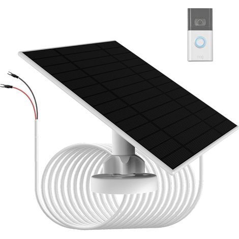 Caricabatterie a pannello solare da 6 W per campanello, alimentatore facile da installare per videocitofoni e telecamere. (1/5)