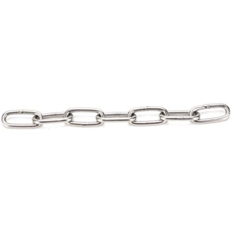 Chaîne de levage, 2 m, polie, stable, soudée, pour suspendre des vêtements de lustres