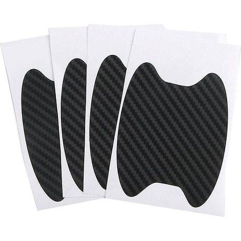 Set mit 4 universellen, unsichtbaren Schutzfolien für Autotürgriffe aus Kohlefaser – Kohlefaser-Aufkleber (1/4)