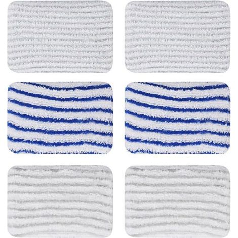 6 Lingette Microfibre, Lavable, Compatible Rowenta RY7xxx RY8xxx, Pour Sol (1/3)