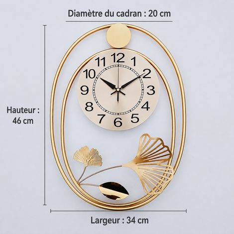 Horloge murale quartz silencieuse sans perçage Modèle 1006 - 46 x 34 cm 46 34 cm réf 1 kg – Livraison gratuite