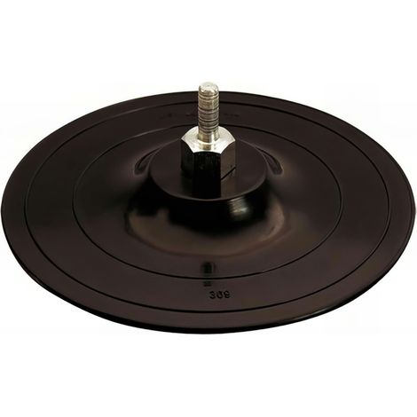 Plateau caoutchouc sur tige avec supprot auto-agrippant - D. 125 mm x Q. 8 mm - 128.16 - Leman