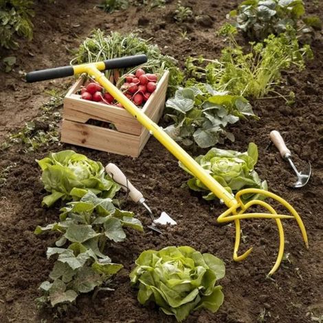 Herramienta de jardinería geko hand cultivator acero ajustable 90-99 cm (1/3)