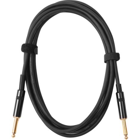 Câble guitare électrique silencieux réduction bruit audio muet cordon connexion basse haut-parleur 3 mètres double fiche droite (1/5)