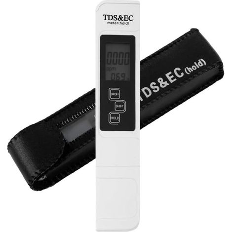 LCD Écran TDS EC Mètre Digital TDS Testeur 3 en 1 pour Qualité de l'eau Stylo Testeur EC, Conductivité et Température Mesure de Pureté de Qualité de l'eau Potable Picine Lab (1/5)