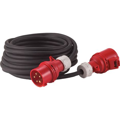 ALARGADOR TRIFASICO AC 32 A HEDI 10 M. CABLE DE GOMA DE NEOPRENO 5G2,5, COLOR NEGRO, IP44 - AGINCO