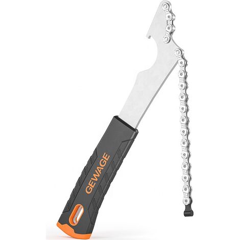 Llave con cadena para desmontar casetes de desagüe + llave con gancho de 29 cm (1/4)