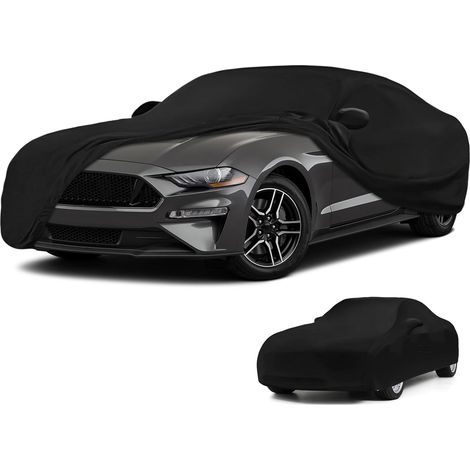 Housse de Voiture d'intérieur pour Ford Mustang 2005-2024, Indoor Bâche de Voiture Respirante Tissu élastique, étanche à la poussière, Doublure Douce, Ajustement Serré