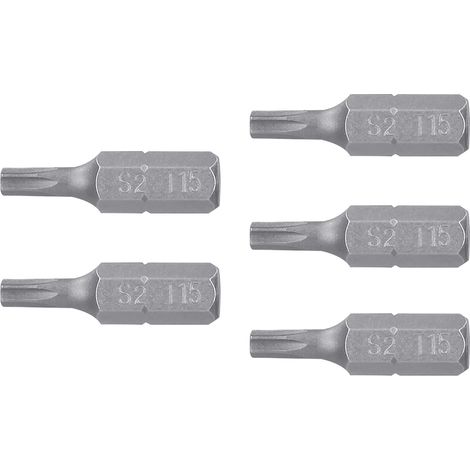 Puntas Torx T15 con seguro para destornillador - 25 mm - 5 puntas