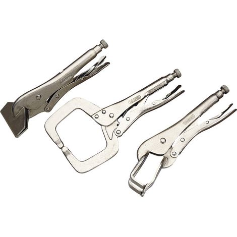 Draper Self Grip Metal Work Clamp Set (3 Pieces) – Model 33836 for Welding and Metalworking Tasks (1/5)