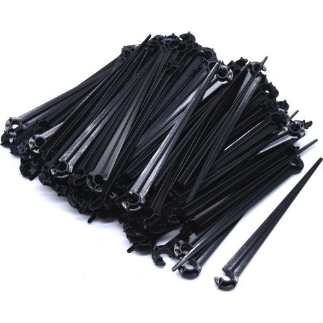 100 accessoires d'irrigation goutte à goutte à micro-aspersion, support de sol pour capillaire 4/7 mm, support de type C, support de jardin, support sur poteau fixe (1/5)