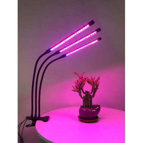 Triumph LED Grow Light Double Head Double Tube Clamp Succulent Plant Grow Light 18W1pcs, Noir, Taille 35 245mm (1/2)