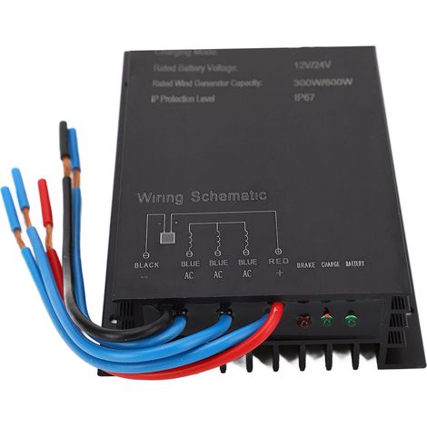 Contrôleur d'éolienne MPPT pour générateur éolien, 12 V/24 V, étanche IP67 (1/5)