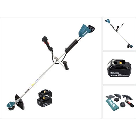 Makita DUR 368 AT Akku Freischneider 36 V ( 2 x 18 V ) Zweihandgriff Brushless + 2x Akku 5,0 Ah - ohne Ladegerät