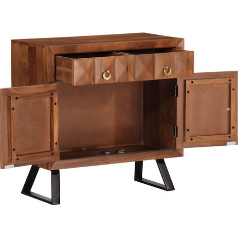 Buffet,Armoire à tiroirs marron miel 70x35x70 cm bois massif d'acacia CFW577152 (1/5)