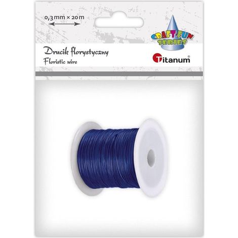 Fil de fer floral 0,3 mm 20 m bleu foncé