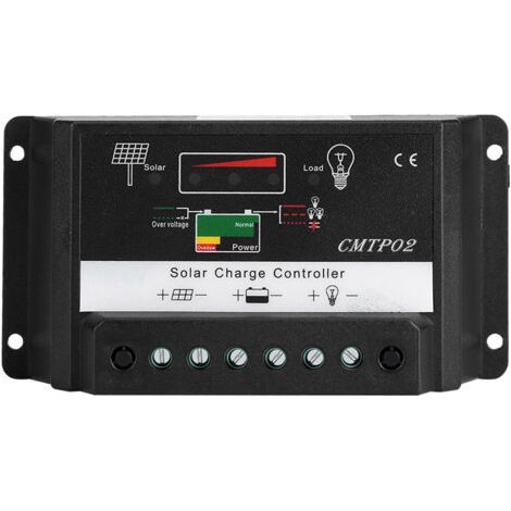 BUNTHAUS Régulateur de charge portable de sécurité 30 A 12/24 V pour panneaux solaires (1/5)