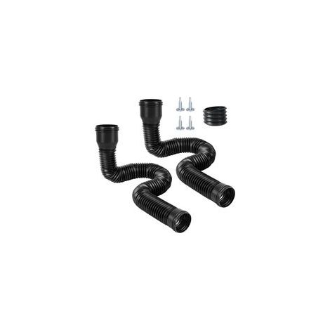 Lot of 2 Extensions de Tuyau de Descente de Gouttière, Rallonge de Tuyau de Drainage d'eau de Pluie de 47 à 150 cm, Connecteur De Vidange Bec Gouttière Extensible Rétractables Flexibles, Noir (1/5)