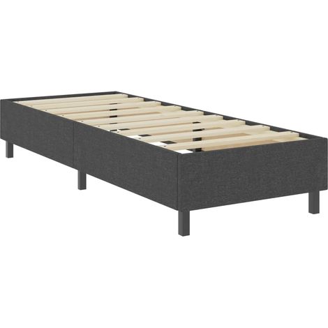 Somier de láminas con patas estructura de cama 100 x 200 cm tela gris TDL0208037 (1/5)