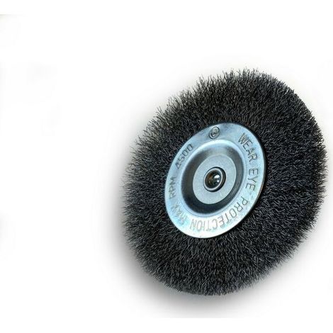 Brosse circulaire métallique sur tige Ø 100 mm Fil acier souple - Quantité x 1 - Ø 100 mm - Ep. 8 mm - Acier souple (1/5)