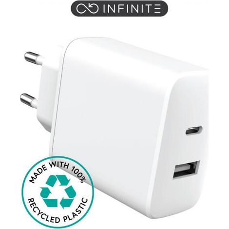 Caricabatterie per smartphone eSTUFF ES637031 a ricarica rapida, bianco, CA