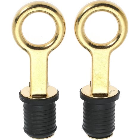Tappo per barca in 2 pezzi con maniglia a scatto, tappo di scarico per barca, tappo in gomma con maniglia, accessori per barca - 32 mm in rame (1/5)