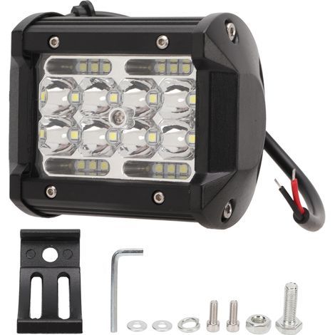 Projecteur LED tout-terrain 4 pouces 60W 6000LM, étanche IP67, lentille PMMA, projecteur universel pour camion SUV ATV bateau (1/5)