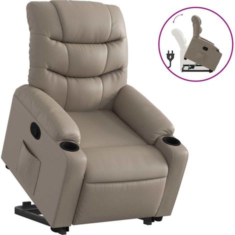 Maison Exclusive - Sillón reclinable elevable cuero artificial co