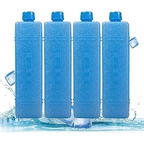 Packs de Glace 4 Pièces Blocs de Congélateur Longue Durée Portables Refroidisseur Congélateur Packs de Glace Garder Au Frais pour Réfrigérateur Climatiseur Ventilateur Refroidisseur Accessoires (1/5)