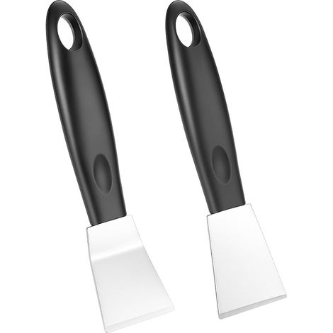 Induction plate scraper, 2 x glass scrapers with handle, ceramic hob scrapers, range scraper, glass scraper, limescale scrapers, oven cleaning scrapers, for cleaning the kitchen. (1/5)