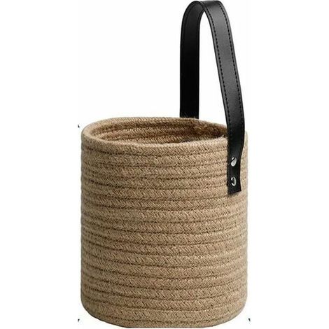 Panier de Rangement Suspendu en Jute - Bacs de Rangement TisséS en Corde de Jute Panier Mural Suspendu avec PoignéEs Paniers DéCoratifs (1/5)