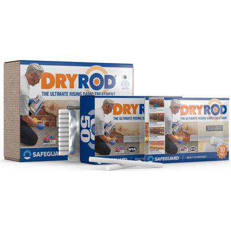 Dryrod Damp Proofing Rods 10 Pack - Rising Damp Treatment