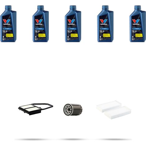 Kit tagliando 3 FILTRI e 5L OLIO compatibile con Honda Civic VII 1.7 85kw dal 2001 (1/5)