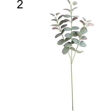 feuille artificielle d'eucalyptus pour jardin, décoration DIY, fête, maison, mariagevert, rouge (1/5)