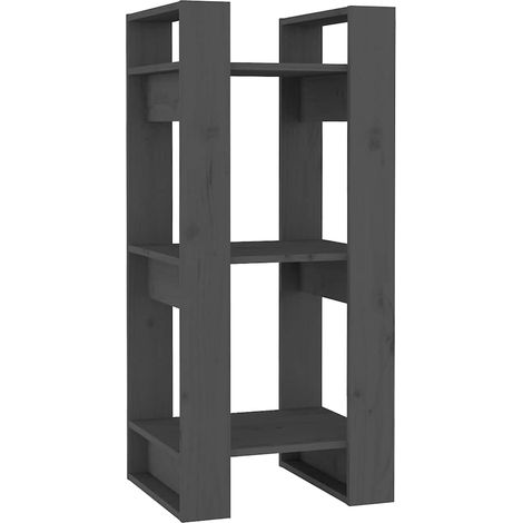 Maison Exclusive - Bücherregal/Raumteiler Grau 41x35x91 cm Massiv (1/5)
