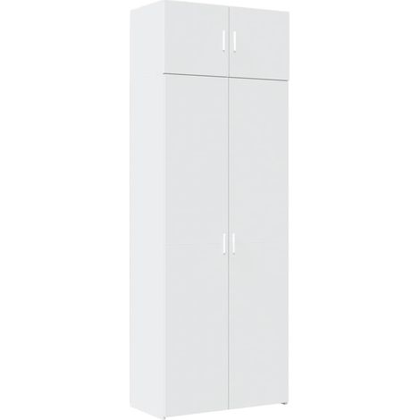 Armadio da Stoccaggio  Mobile Portaoggetti Bianco 80x42,5x225 cm in Truciolato DAS213921 (1/5)