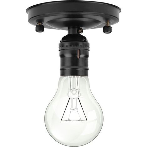 Ensemble de luminaires Suspendus, Vintage Support de Plafond Industriel Vintage E26 / E27 Pendant Ampoule Lampe à vis Prise luminaire Suspendu (1/5)