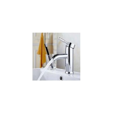 Robinet de salle de bain, robinet de lavabo blanc, robinet de haute qualité,salle de bain robinet, résistant à l'usure, adapté pour un diamètre intérieur de 32 mm à 42 mm,robinet d'eau chaude (1/5)