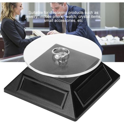 Plateau Tournant pour Présentation de Bijoux - Support Rotatif 360° Noir (1/5)