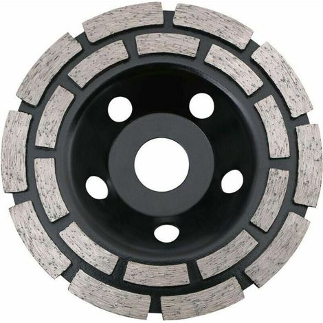 Disque diamant 125x22.23mm double rangée - Meulage béton, pierre, granit, chape - Universel et durable