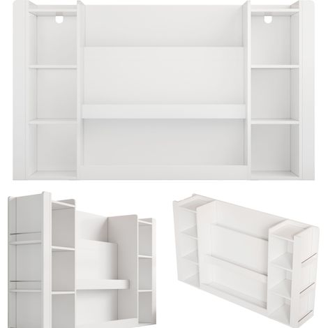 Librería infantil con compartimentos de almacenamiento MDF blanco 140 x 30 x 95 cm MODENUIT (1/5)