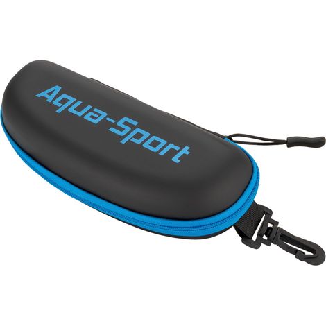 Custodia per occhialini da nuoto Aqua-Sport nera e blu AS5422