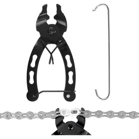 Pince à Chaîne de Vélo Outil de Attache Rapide de Chaîne de Vélo Pince à Maillon de Bicyclette Portable avec Crochet Chaîne (1/5)